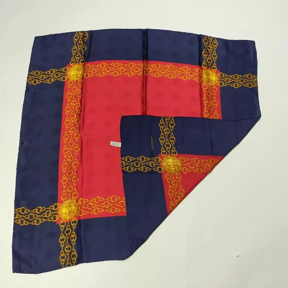 Chanel Scarf Multicolor Silk100%